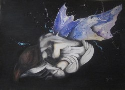 Ivana Kolić, ''Rođenje Anđela'', 100 x 70 cm, 2017.