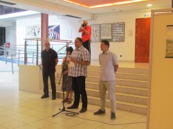 Sa otvorenja ''Zagrebačkog ljetnog likovnog salona 2018'': Željko Šturlić, Krešimira Gojanović, Robert Štimec i Svebor Vidmar