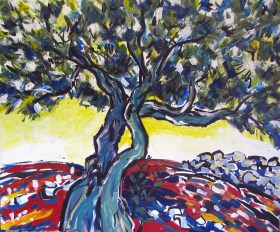 Jelena Martinović, ''Smiraj dana'', akril na platnu, 100x120 cm