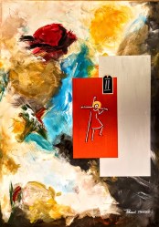 Tonči Peranić, iz ciklusa ”Križni put”, akrilik na platnu, 100 x 70 cm