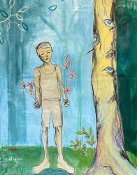 Jelena Martinović, ''Be kind to Nature'', kombinirana tehnika, 150x100 cm