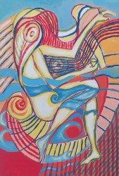 Marijana Džepina, ''Umijeće dokolice'', akril na platnu, 100 x 70 cm