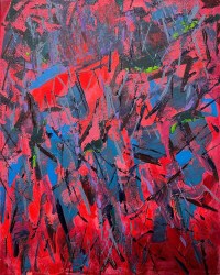 Dinka Grlić, ”Crvena rapsodija”, akril na platnu, 50×40 cm