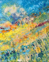 Dinka Grlić, ”Titranje krajolika”, akril na platnu, 50×40 cm
